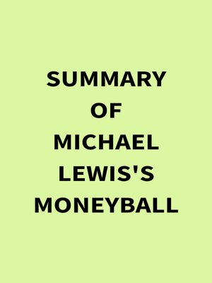 cover image of Summary of Michael Lewis's Moneyball
